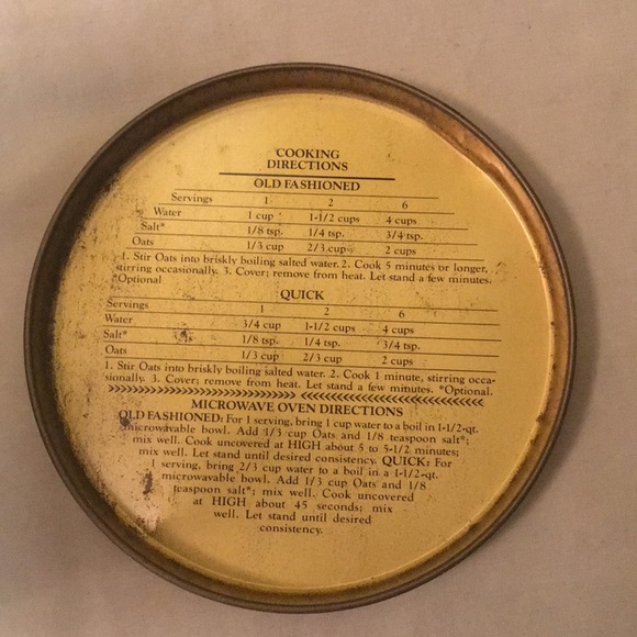 Vintage Quaker Rolled Oats Tin - Picture 7 of 10